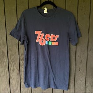 Navy Ptilledalphia 76ers Retro Logo Tee